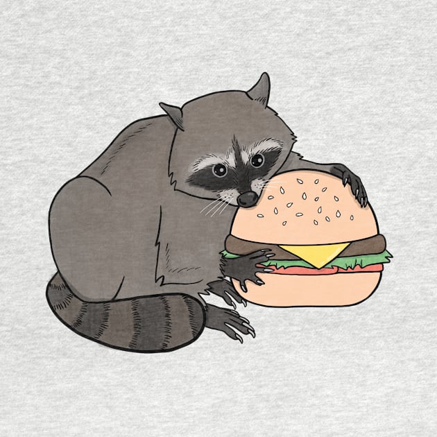 Burger Raccoon by astonishingemma
